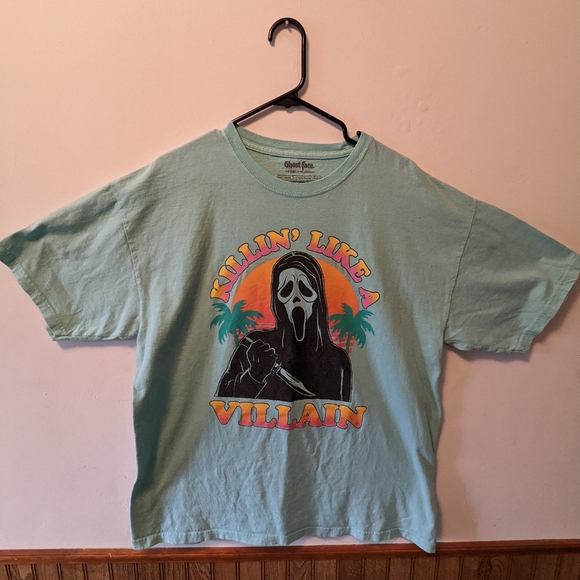Ghostface Scream Killin Like a Villain Graphic Tee T Shirt Teal unisex XL - Picture 2 of 4